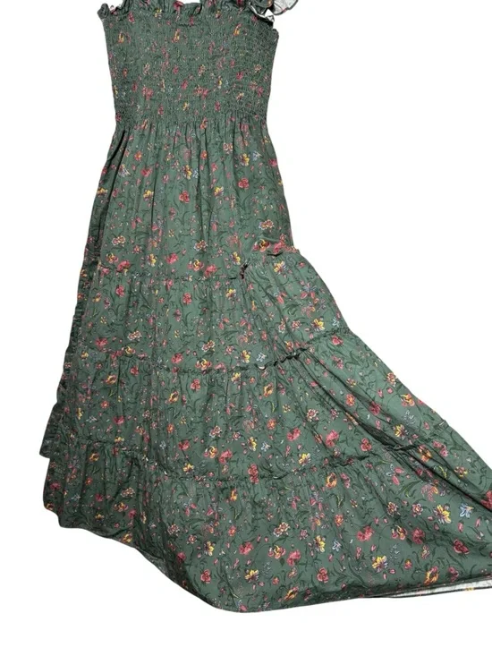 Hill House Ellie Nap Dress in Fleur Chintz Bottle Green Size Small - Picture 7 of 12